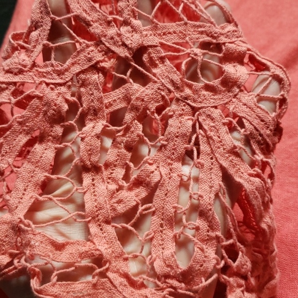 Free People Pink Lace Accent Blouse - Picture 4 of 6